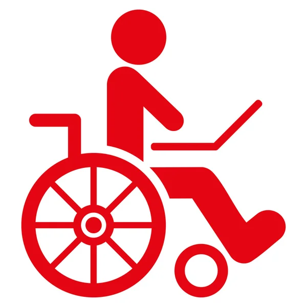 Wheelchair Flat Vector Icon — Stock Vector