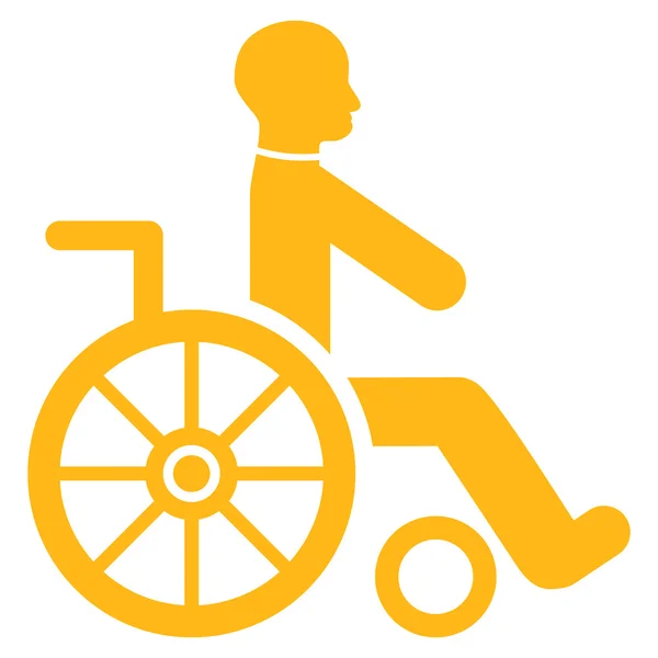 Icona vettore piatto sedia a rotelle — Vettoriale Stock