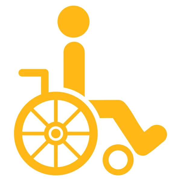 Wheelchair Flat Vector Icon — Stock Vector