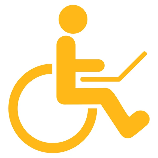 Wheelchair Flat Vector Icon — Stock Vector