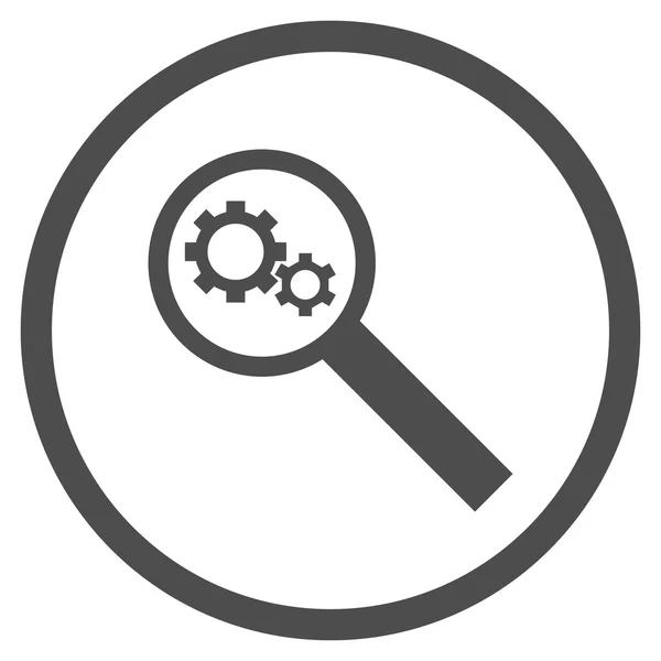 Ikonę glifów zaokrąglone płaskie narzędzia wyszukiwania — Zdjęcie stockowe