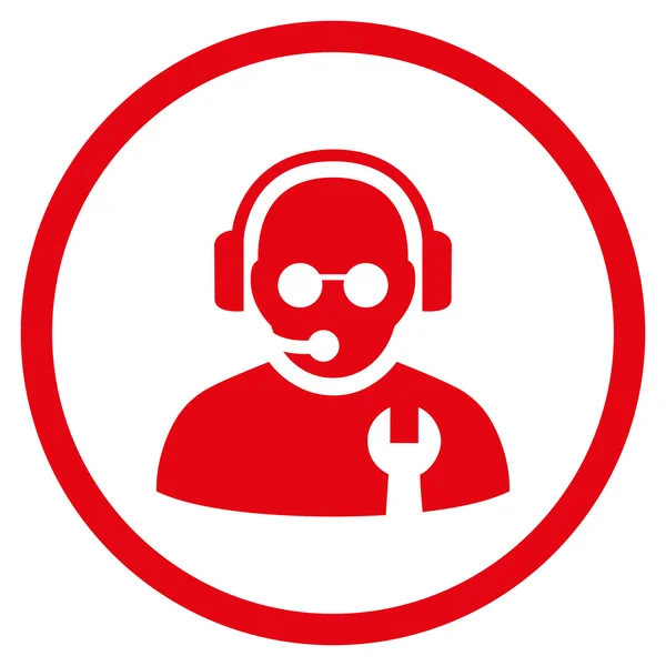 Service Operator plat afgeronde Glyph pictogram — Stockfoto