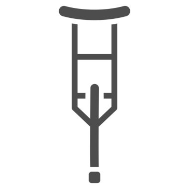 Koltuk değneği düz glif simgesi