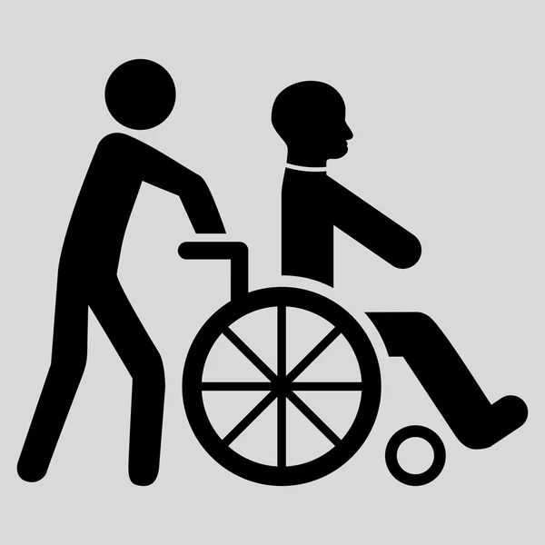 Gehandicapte persoon transport plat Glyph pictogram — Stockfoto