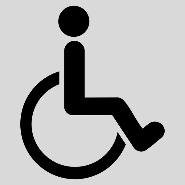 Disabled Person Flat Glyph Icon — Stock Photo, Image