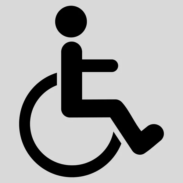 Disabled Person Flat Glyph Icon — Stock Photo, Image