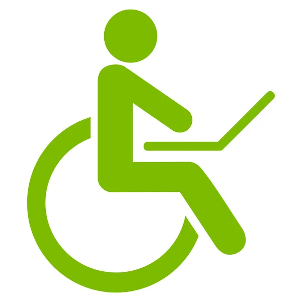 轮椅平面标志符号图标 — 图库照片