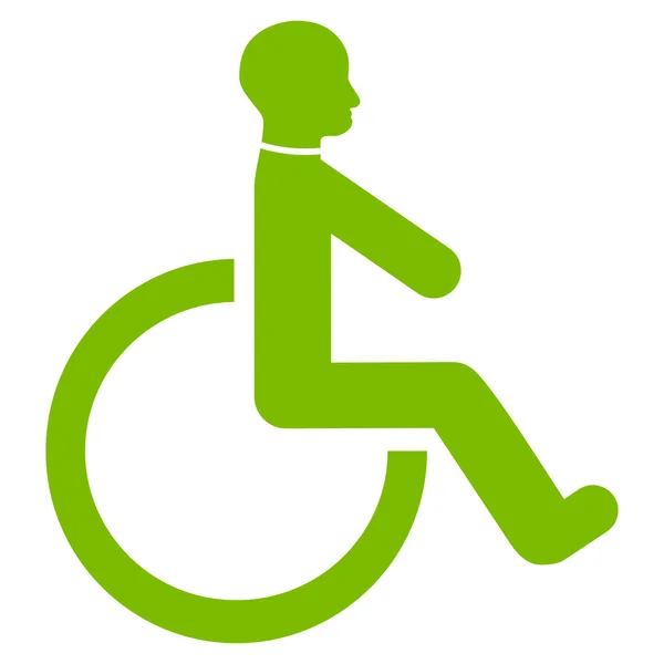 Wheelchair Flat Glyph Icon — Stock Photo, Image