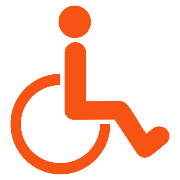 Disabled Person Flat Glyph Icon