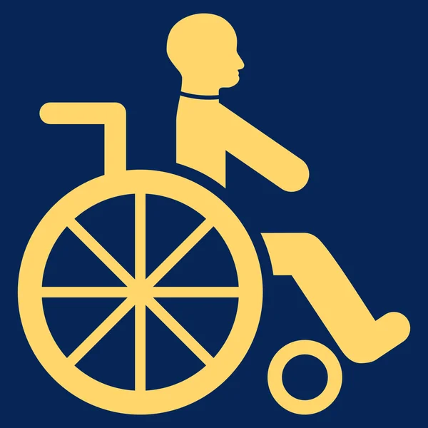 Αναπηρική καρέκλα επίπεδη διάνυσμα εικονίδιο — Διανυσματικό Αρχείο
