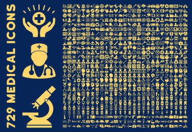 Düz tıp Icon Collection