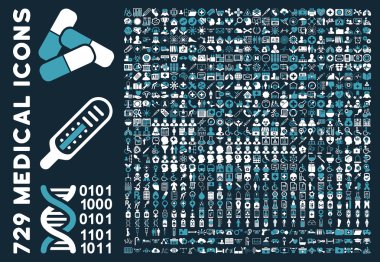 Düz tıp Icon Collection