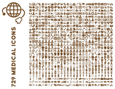 Düz tıp Icon Collection