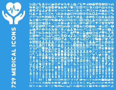 düz tıp Icon set