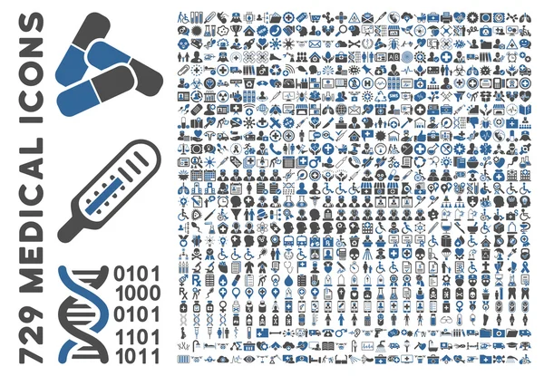 Set di icone mediche piatte — Foto Stock