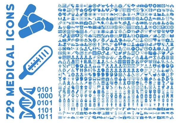 Set di icone mediche piatte — Foto Stock