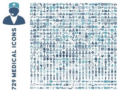Düz tıp Icon Collection