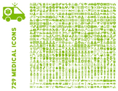 Düz tıp Icon Collection