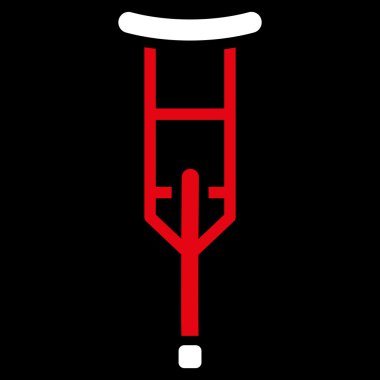 Koltuk değneği düz vektör simgesi