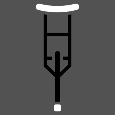 Koltuk değneği düz vektör simgesi