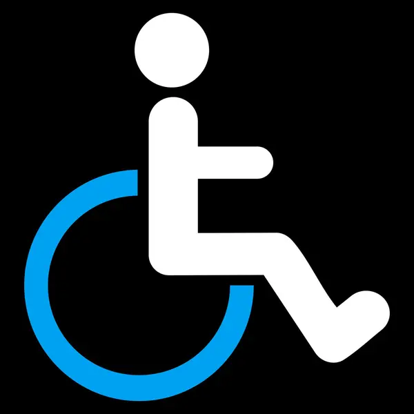 Icône vectorielle plate pour personne handicapée — Image vectorielle