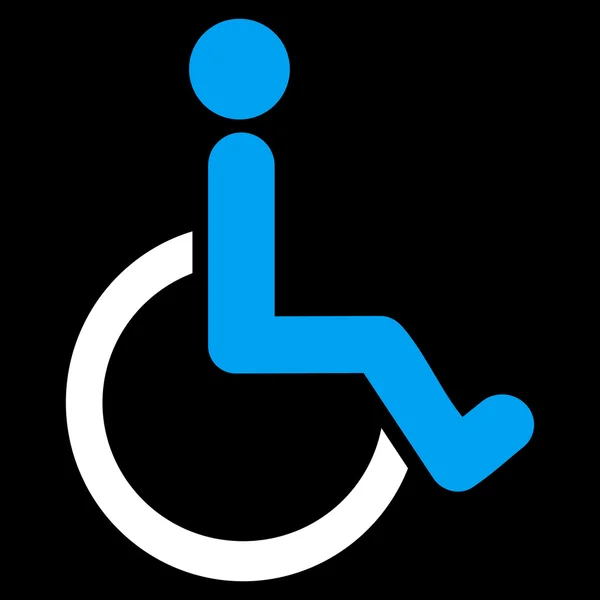 Disabled Person Flat Vector Icon — Stock Vector