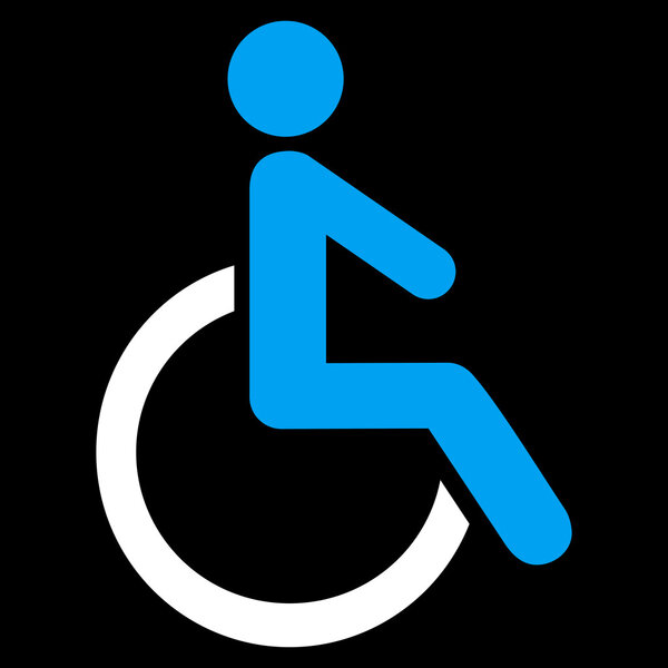 Disabled Person Flat Vector Icon