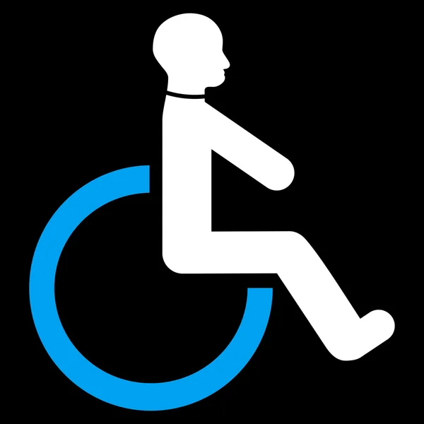 Wheelchair Flat Vector Icon — Stock Vector