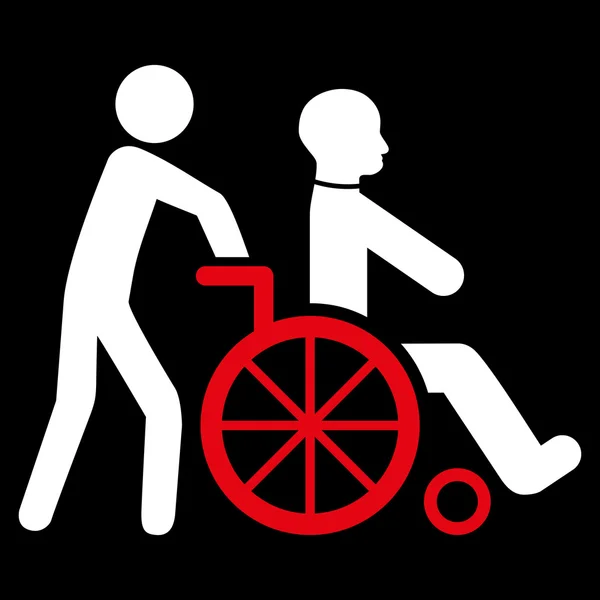 Транспорт инвалидов Плоская векторная икона — стоковый вектор