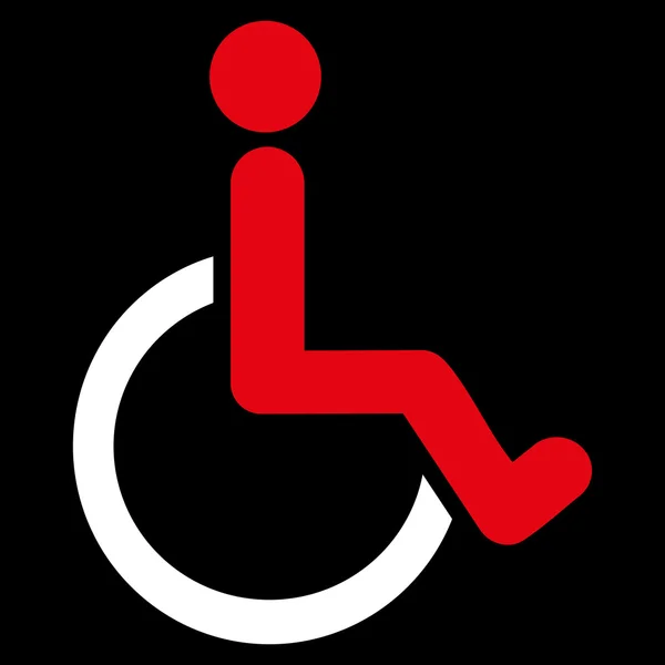 Icône vectorielle plate pour personne handicapée — Image vectorielle