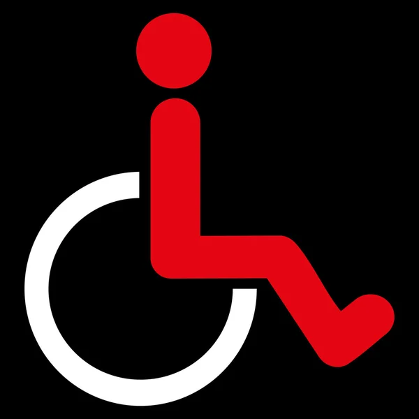 Icône vectorielle plate pour personne handicapée — Image vectorielle