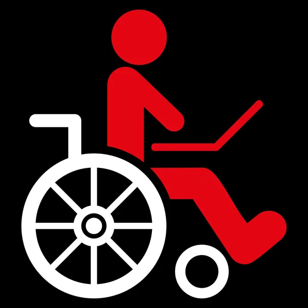 Wheelchair Flat Vector Icon — Stock Vector