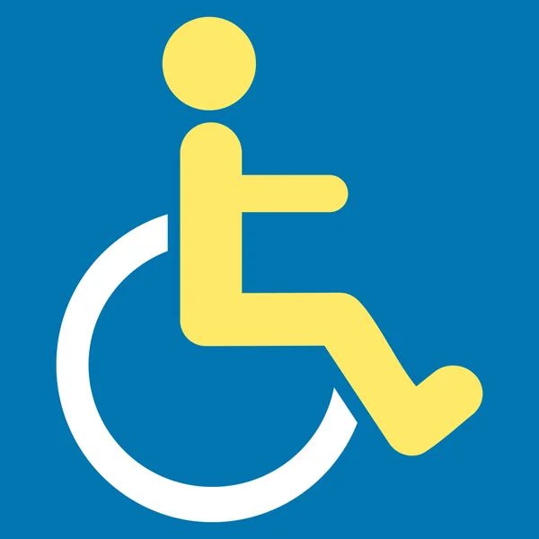 Icône vectorielle plate pour personne handicapée — Image vectorielle