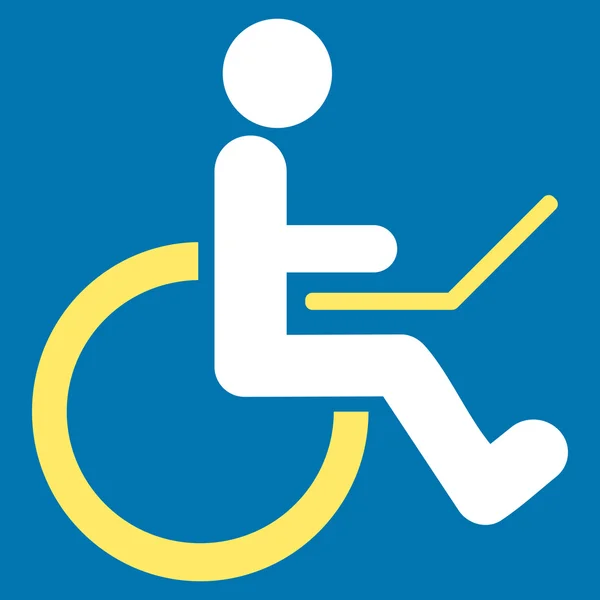 Wheelchair Flat Vector Icon — Stock Vector