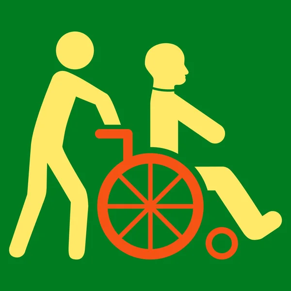 Behinderte Person Transport flache Vektorsymbol — Stockvektor