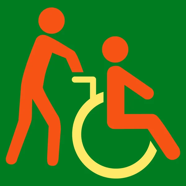 Behinderte Person Transport flache Vektorsymbol — Stockvektor