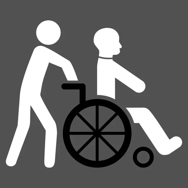 Транспорт инвалидов Плоская векторная икона — стоковый вектор