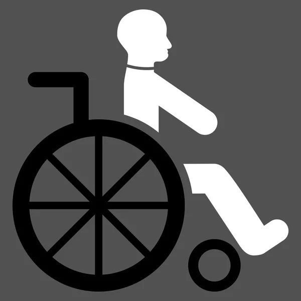 Wheelchair Flat Vector Icon — Stock Vector