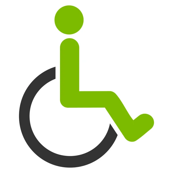 Disabled Person Flat Vector Icon — Stock Vector