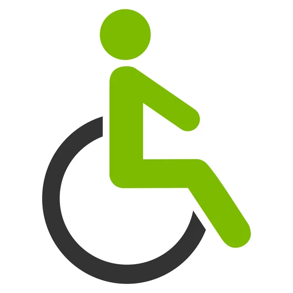 Icône vectorielle plate pour personne handicapée — Image vectorielle