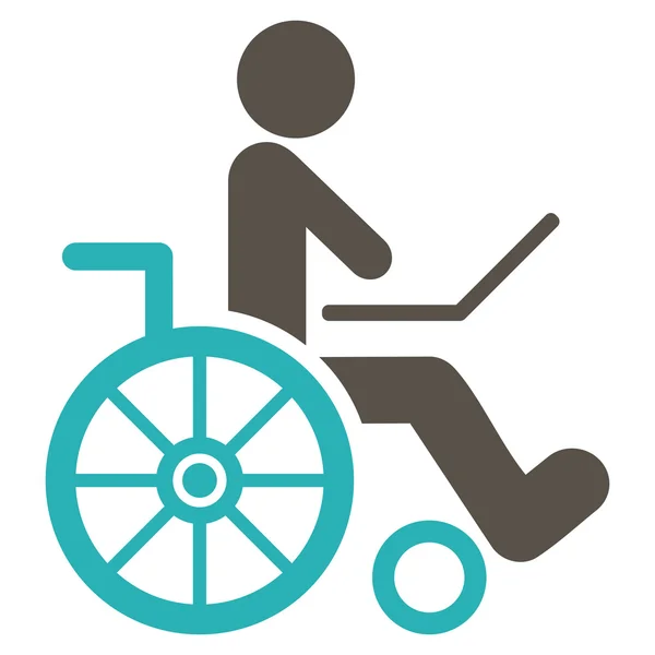 Wheelchair Flat Vector Icon — Stock Vector