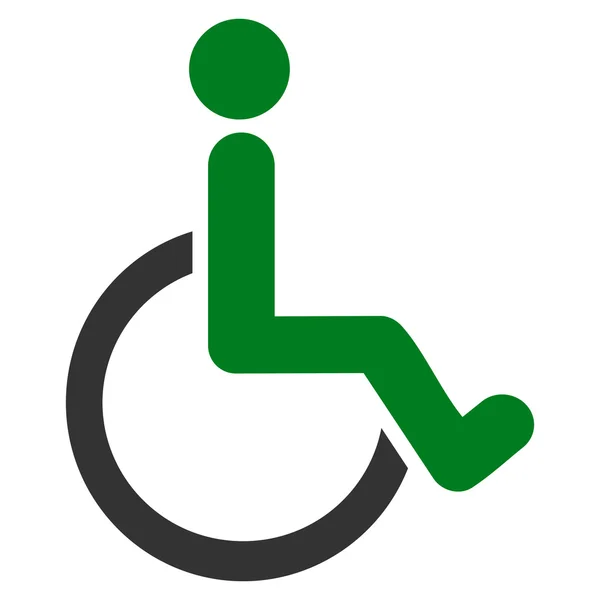 Persona con discapacidad plana Vector icono — Archivo Imágenes Vectoriales