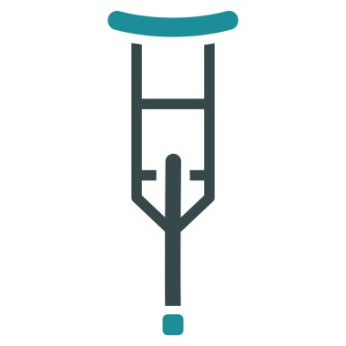 Koltuk değneği düz vektör simgesi