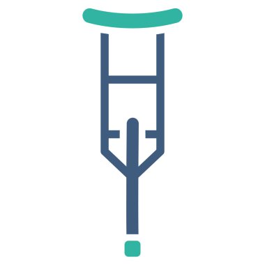 Koltuk değneği düz vektör simgesi