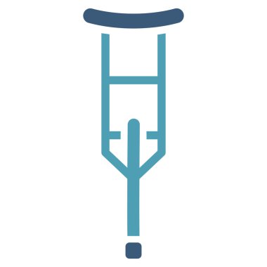 Koltuk değneği düz vektör simgesi