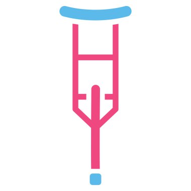 Koltuk değneği düz vektör simgesi