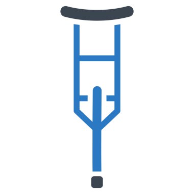 Koltuk değneği düz vektör simgesi