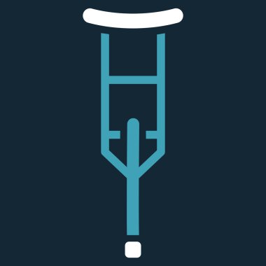 Koltuk değneği düz vektör simgesi