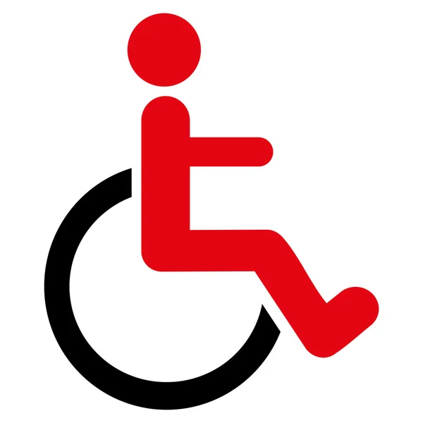 Icône vectorielle plate pour personne handicapée — Image vectorielle