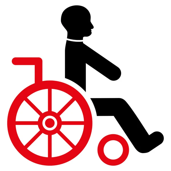 Wheelchair Flat Vector Icon — Stock Vector